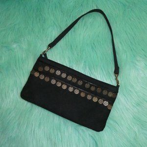 Chateau Black and Metal Shoulder Bag Purse